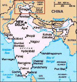 CIA - India Map